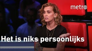 Anouk bloedchagrijnig door gedraaide stoel Ali B in The voice of Holland [upl. by Gnohp]