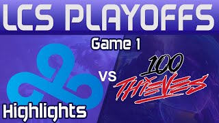 C9 vs 100 Highlights Game 1  LCS Summer Playoffs 2024  Cloud9 vs 100 Thieves [upl. by Eniladam]