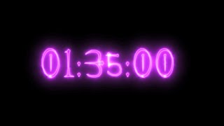 Purple neon vampire timer 1 hour 35 minutes countdown [upl. by Ahsoik]