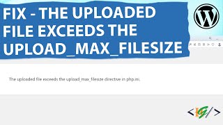 How to fix the uploaded file exceeds the uploadmaxfilesize directive in phpini in wordpress [upl. by Aelhsa737]