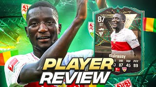 87 EVOLUTIONS quotCENTURIONS STRIKERquot GUIRASSY PLAYER REVIEW  EAFC 24 ULTIMATE TEAM [upl. by Merl]