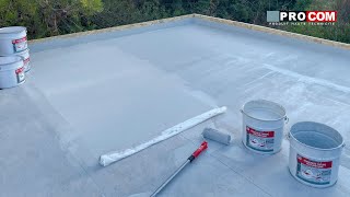 Étanchéité toit terrasse toit plat  Résine polyuréthane PROCOM®  Toit béton bitume métal bois [upl. by Esidarap]