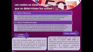 CMU3 1 COSTOS PREDETERMINADOS concepto y clasificaciones [upl. by Thessa54]