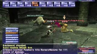 FFXI NM Saga 217 CrimsonToothed Pawberry vs BST80 Full Battle [upl. by Nikal917]