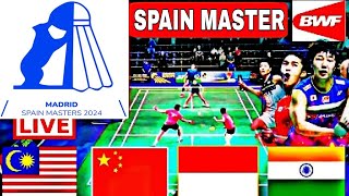 Spain Masters Live Badminton 2024  Day4 Round of 16  Spain Masters live Score All Court match [upl. by Nevaj]