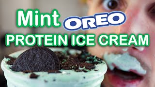 Mint Oreo PROTEIN ICE CREAM I Chocolate ANABOLIC Milkshake I Greg Doucette Inspired I REAL Oreos [upl. by Ayikur]