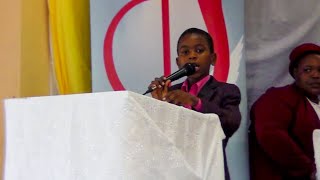 9 Year Old Kwanele Preaching a Powerful Sermon quotI Was Born to Kill the Philistinesquot [upl. by Enytsuj]