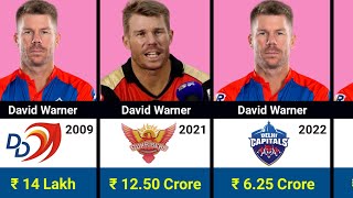 David Warner IPL Salaries Per Seasons 20092024  David Warner IPL Income [upl. by Nayek643]