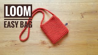 How to Loom Knit an Easy Bag DIY Tutorial [upl. by Sharp]