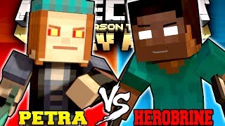 PETRA VS HEROBRINE  Minecraft Story Mode Season 2 [upl. by Yelik]