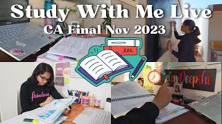 Target CA Final Nov23 📚  Study With Me  19082023  0300PM  1100PM  ☕Chartered Cafe  Day 19 [upl. by Sylvie]