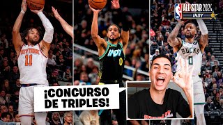 REACCIONANDO AL CONCURSO DE TRIPLES DEL ALLSTAR 2024 ¿Quien es el mejor triplista de la NBA [upl. by Bik]