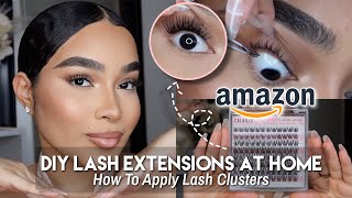 DIY Lash Extensions At Home  AMAZON INDIVIDUAL LASH EXTENSIONS TUTORIAL  Calailis Lashes [upl. by Anehsuc697]