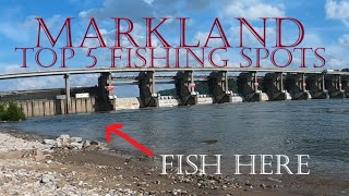 Markland dam Top 5 bank fishing spots [upl. by Elvin]