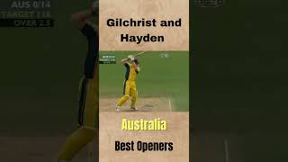 Gilchrist and Hayden best openers  cricket gilchrist metthewhayden cricketshorts [upl. by Clorinde]