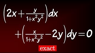 Exact Differential Equation 2419 [upl. by Collis]