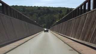 Roeblings Delaware Aqueduct westbound [upl. by Netty]