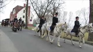 Ralbitzer Osterreiter in Wittichenau 2018 Ankunft [upl. by Delwyn]