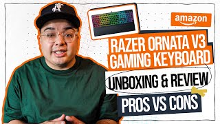 Razer Ornata V3 Gaming Keyboard Review amp Unboxing in under 2 minutes  Amazoncom [upl. by Tyrrell758]