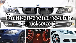 BMW E90 Bremsen Service zurücksetzten Brake Service reset [upl. by Kim]