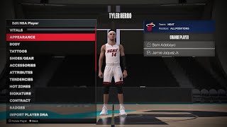 Tyler Herro Face Creation 2K24 [upl. by Caundra]