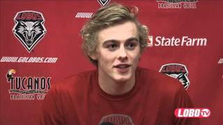 201112 Lobo Mens Basketball  Media Day Interview  Hugh Greenwood [upl. by Shiverick537]