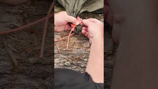 SIMPLE Tarp Corner Knot survival bushcraft camping [upl. by Auguste74]