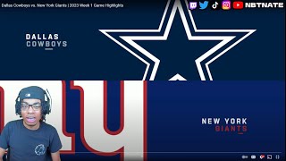 49ERS FAN REACTS TO Dallas Cowboys vs New York Giants  2023 Week 1 Game Highlights [upl. by Aenneea]