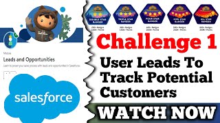 Use Leads to Track Potential Customers  Leads and Opportunities  Salesforce  Challenge 1 [upl. by Eenimod]