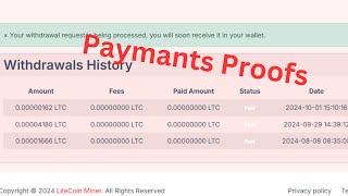 Litecoin Cloud Mining Site  Live Withdrawal proof  2024 paying sites LTC Mining On investmant [upl. by Ace]