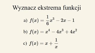 Ekstrema monotoniczność i wykres funkcji  część 1 [upl. by Orodisi]