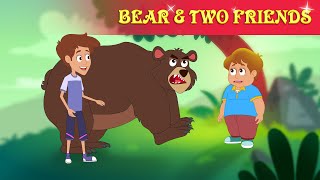 भालू और दो दोस्त  The Bear amp Two Friends  Moral Story Hindi Kahani  Hindi Fairy Tales [upl. by Imef]