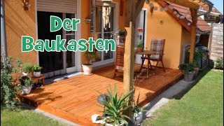 Holz Terrasse aus Paletten bauen  kosten max 100  200€  Super einfach in ein paar Stunden [upl. by Eb]