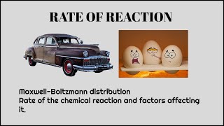 Kinetics  2 Rates of reaction and MaxwellBoltzmann distribution [upl. by Ikram907]