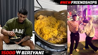 15000 WON biriyani  1am walks in Korea  newfriendships rajaajith ifbbpro [upl. by Trebor]