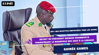 Guinée 🇬🇳 Décret du Président Mamadi Doumbouya transférant le monopole des jeux à la Lonagui [upl. by Ellimahs]