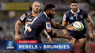 Rebels v Brumbies  Super Rugby 2019 Rd 4 Highlights [upl. by Rome]