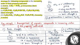 Arrange the following compounds in the increasing order of their property indicated  Any two [upl. by Volpe840]