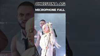 The moment of Christina Aguilera Drops her microphone while performing on stage [upl. by Adanar]