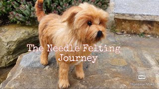 The Making Of Pebbles  A Relaxing Needle Felting Journey  Needle Felted Dog  Needle Felted Animal [upl. by Lorain340]