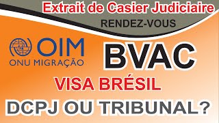 Extrait de Casier Judiciaire pour OIM BVAC Rendez vous Visa Brésil [upl. by Ennovy273]