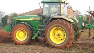 John Deere 8410 Aratro Vittone [upl. by Zertnom]