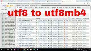 mengubah database utf8 to utf8mb4 moodle cpanel mysql [upl. by Ainekahs101]