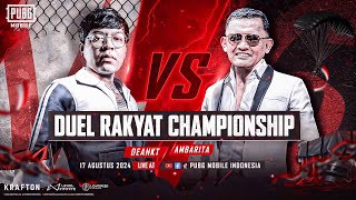 PUBG MOBILE  DEANKT VS AMBARITA  DUEL RAKYAT CHAMPIONSHIP [upl. by Netsryk]