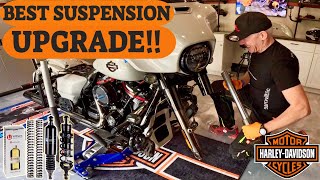 WILBERS SUSPENSION ON HARLEY DAVIDSON MOTORCYCLE FIRST IMPRESSIONS [upl. by Dunson161]