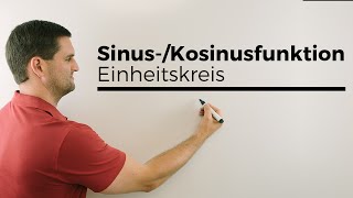 SinusKosinusfunktion verdeutlicht mit Einheitskreis Kreisfunktionen  Mathe by Daniel Jung [upl. by Attenwad]