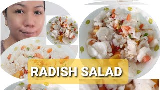 Radish Salad  Ensaladang Radish  Pinoy recipe [upl. by Nymrak]