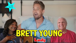 Music Reaction  First time Reaction Brett Young  Lady [upl. by Awahsoj578]