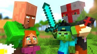 Zombie vs Villager Life 2  Craftronix Minecraft Animation [upl. by Arnelle]