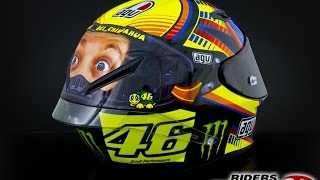 AGV Corsa Double FaceWinter Test Rossi Helmet 360 [upl. by Sherris]